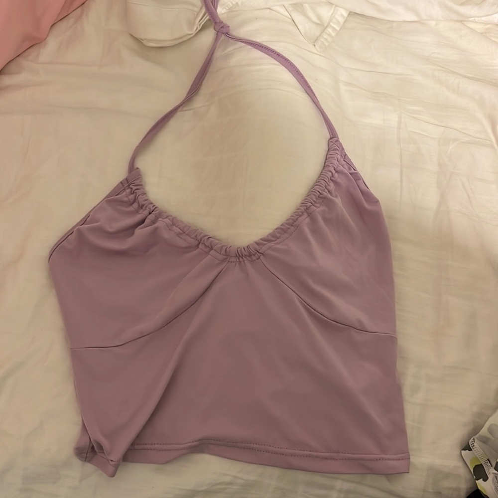 purple halter tank!